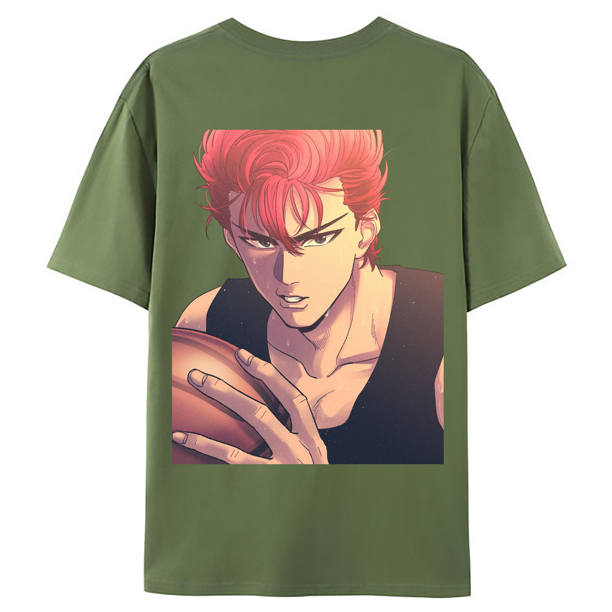 （画像用） SLAM DUNK／スラムダンク 綿100％ メンズ半袖Tシャツ（バックプリント） 通気性